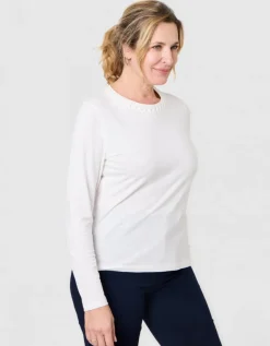 T-shirt coton modal blanc