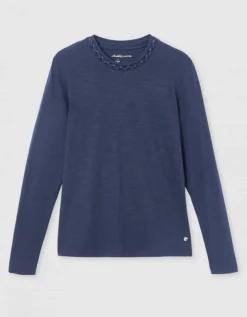 T-shirt coton modal bleu