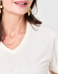 T-shirt coton modal écru