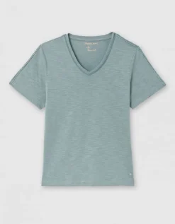 T-shirt coton modal kaki