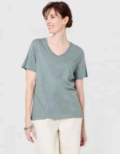 T-shirt coton modal kaki