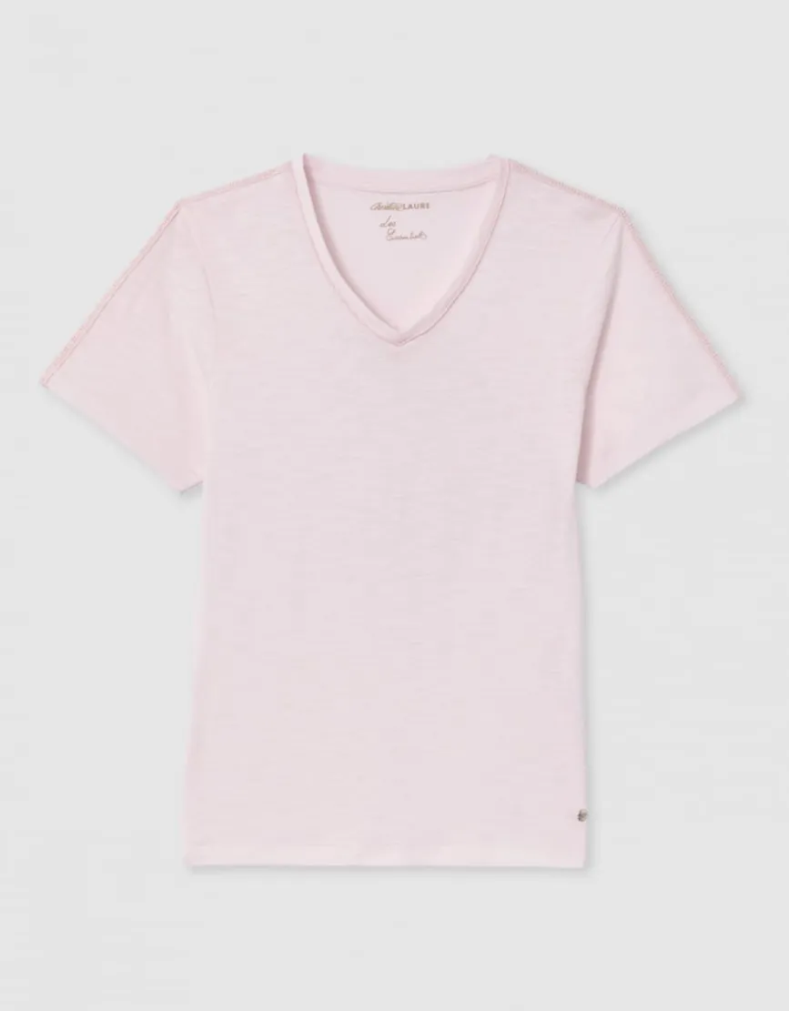 T-shirt coton modal rose