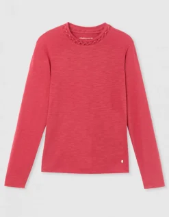 T-shirt coton modal rouge