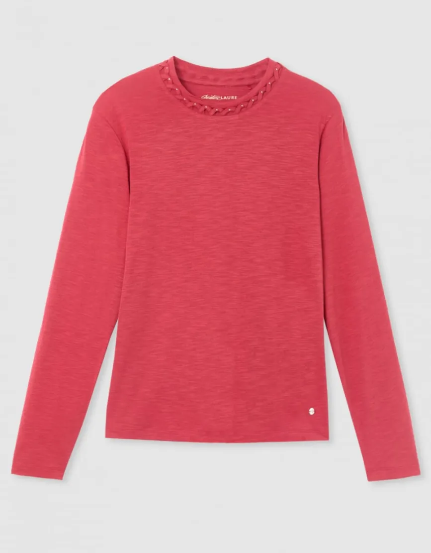 T-shirt coton modal rouge