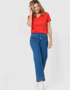 T-shirt coton modal rouge