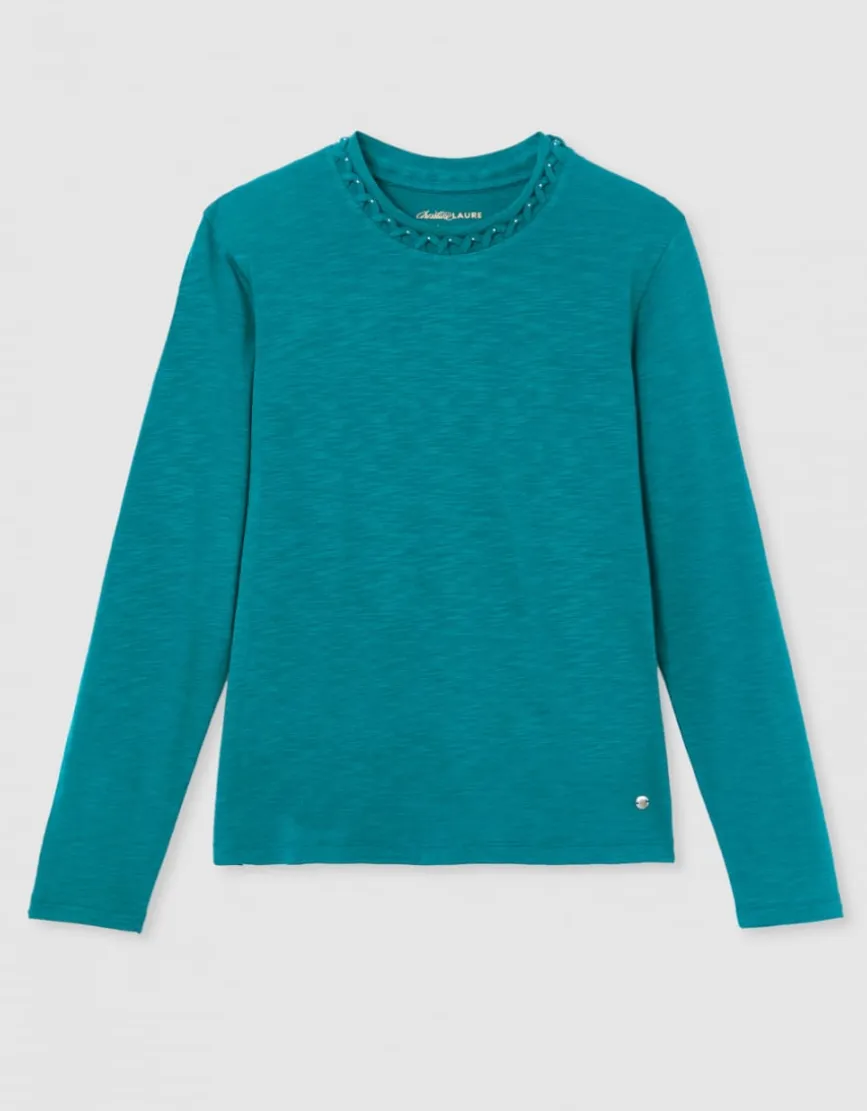 T-shirt coton modal vert