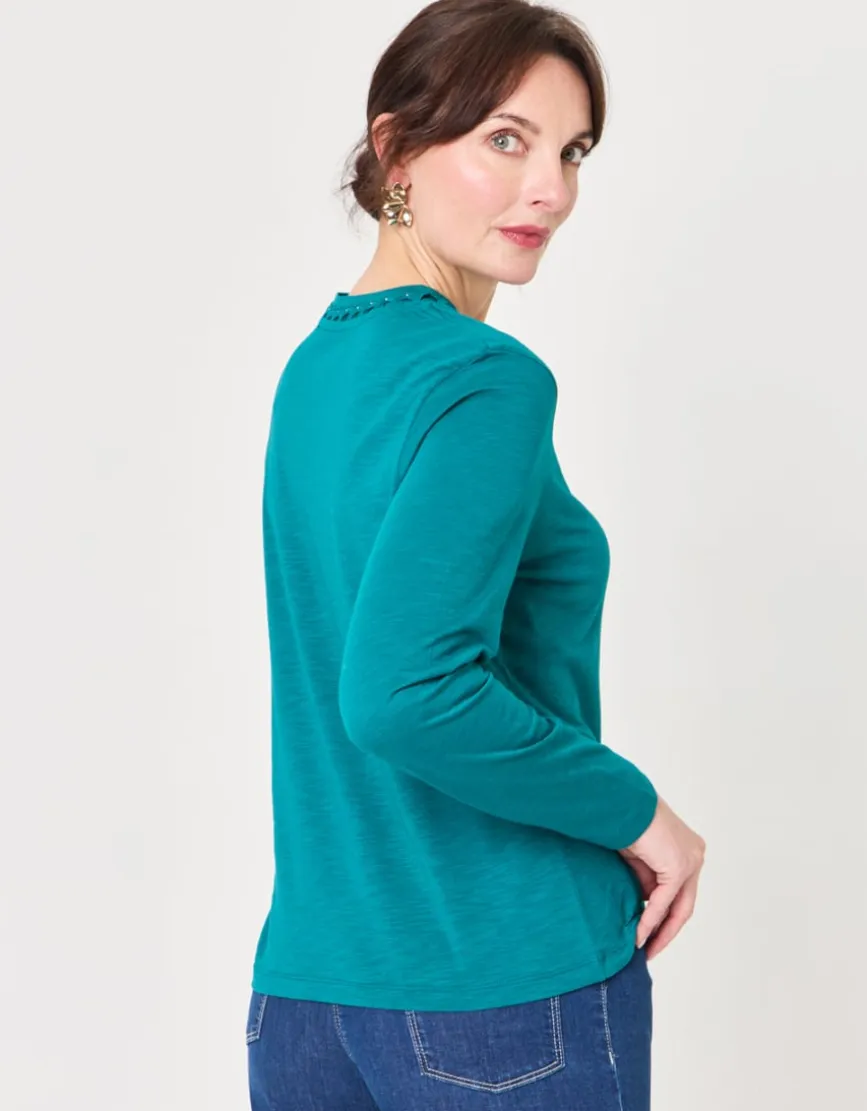 T-shirt coton modal vert