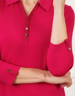 T-shirt coton polo rose