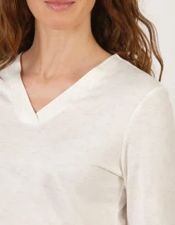 T-shirt écru brillant