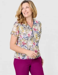 T-shirt dentelle motif