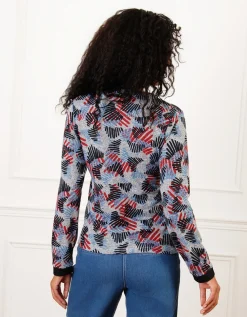 T-shirt doux gris motif