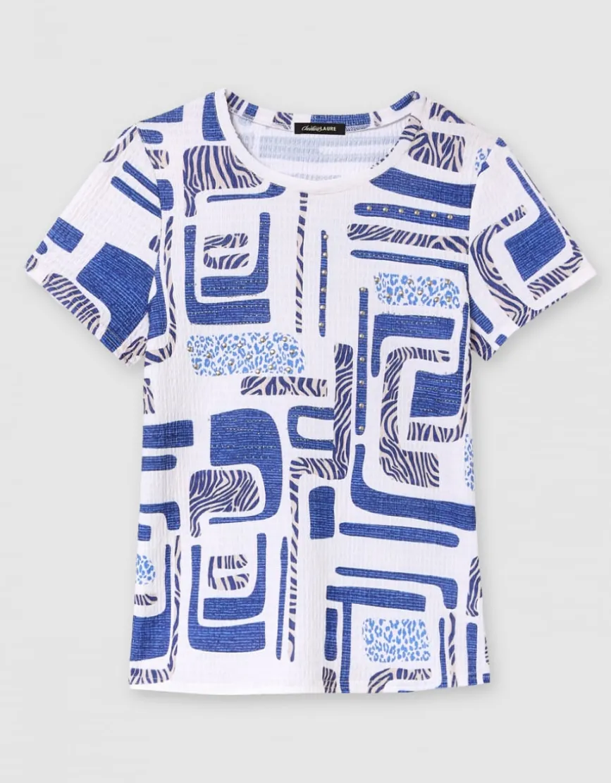 T-shirt gauffré blanc