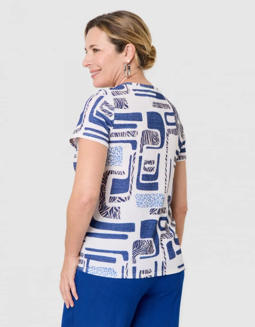 T-shirt gauffré blanc