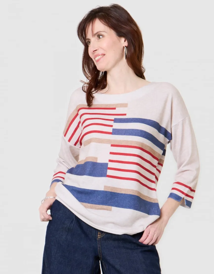 T-shirt imprimé beige