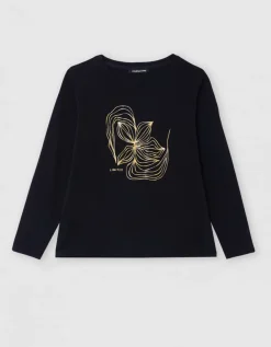 Tshirt imprimé coton noir