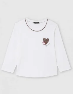 T-shirt imprimé écru
