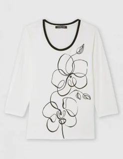 T-shirt imprimé écru