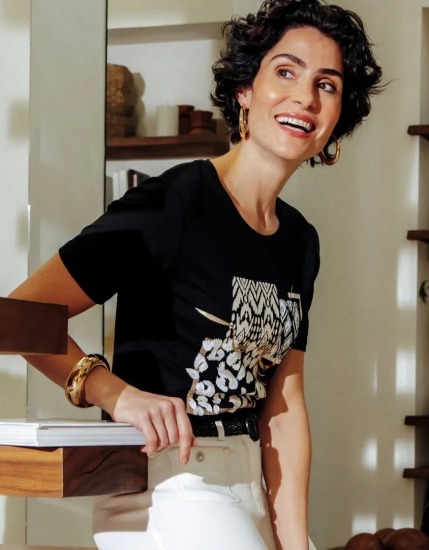 T-shirt imprimé noir