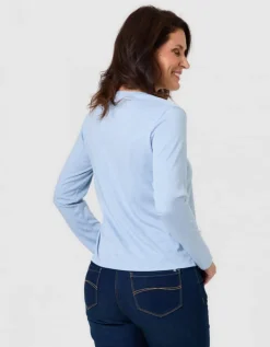 T-shirt irisé bleu clair