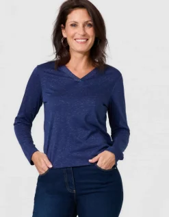 T-shirt irisé bleu nuit