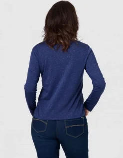 T-shirt irisé bleu nuit