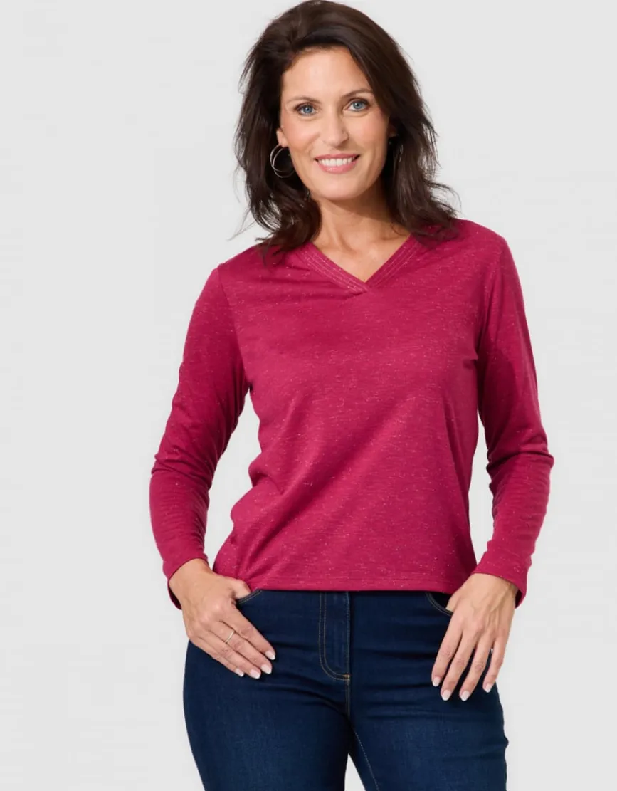 T-shirt irisé rouge