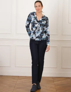 T-shirt motif géométrique
