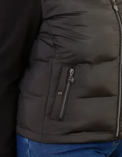 Veste bi-matière noire