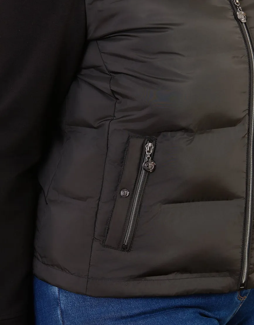 Veste bi-matière noire