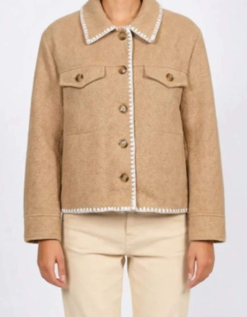Veste boîte camel