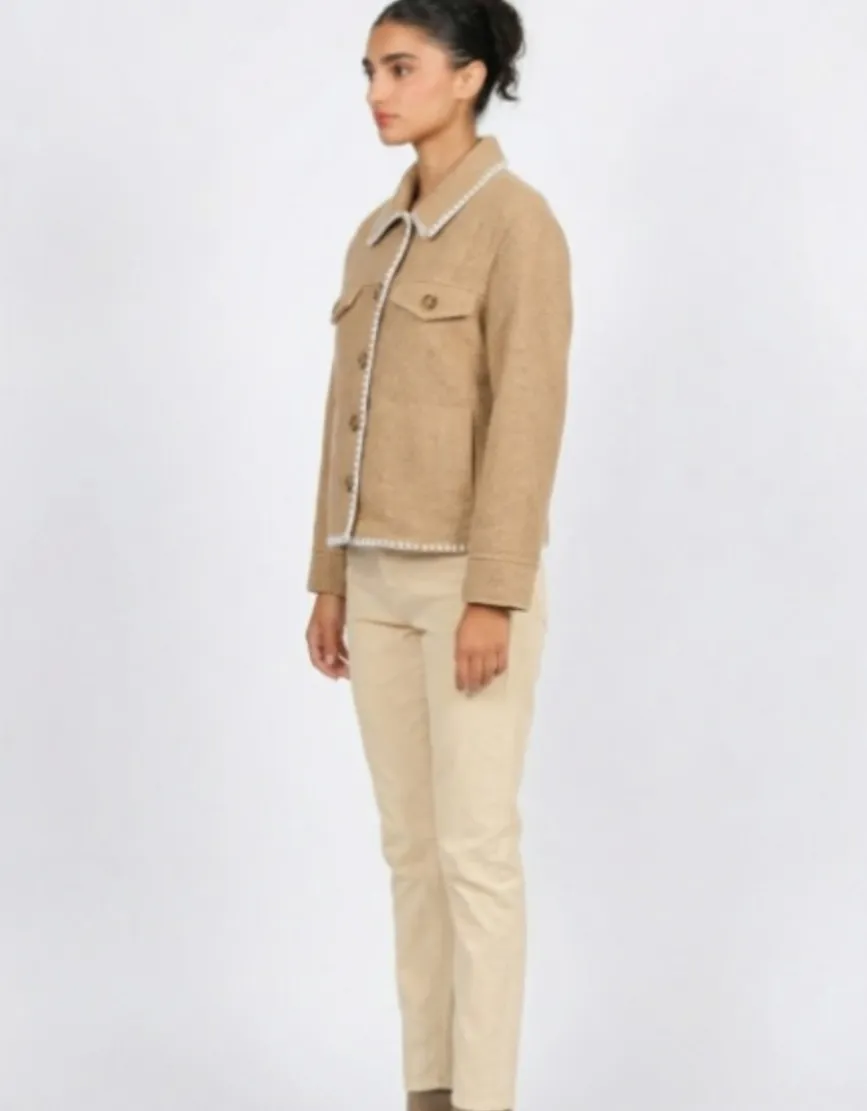 Veste boîte camel