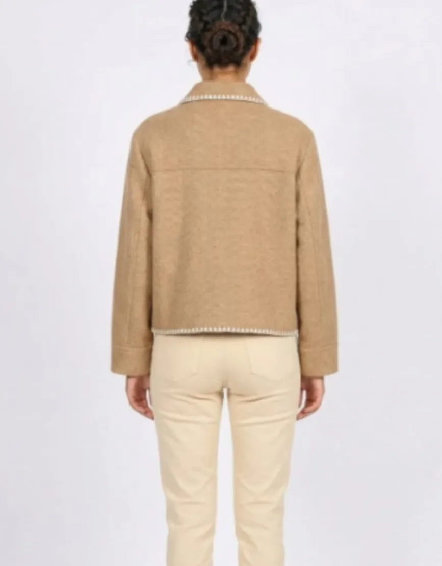 Veste boîte camel