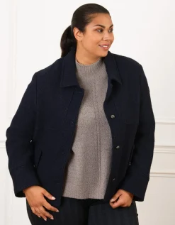 Veste chic laine marine