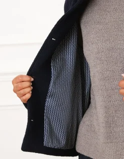Veste chic laine marine