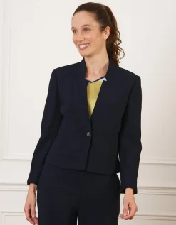 Veste chic tailleur bleu