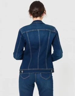 Veste jean coton bleu