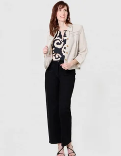 Veste légère lin beige