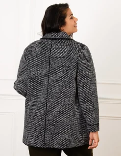 Veste longue chic gris