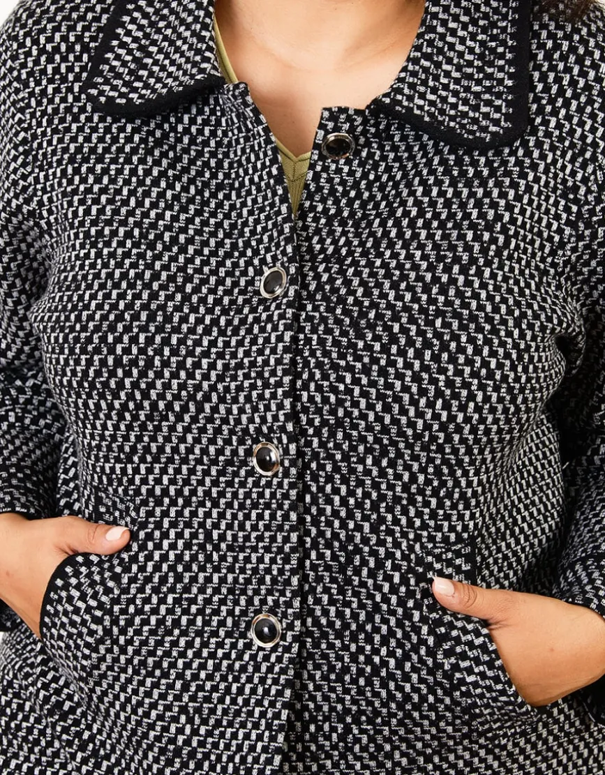 Veste longue chic gris