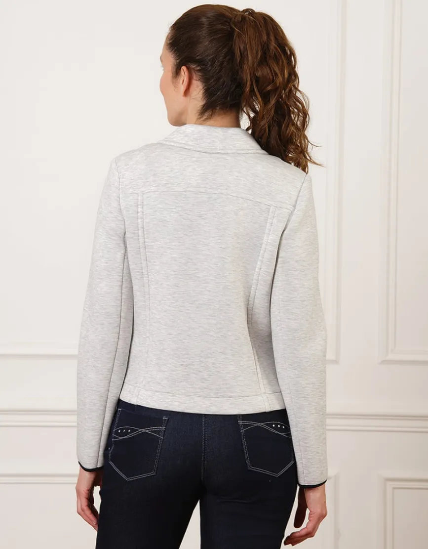 Veste molletonnée gris