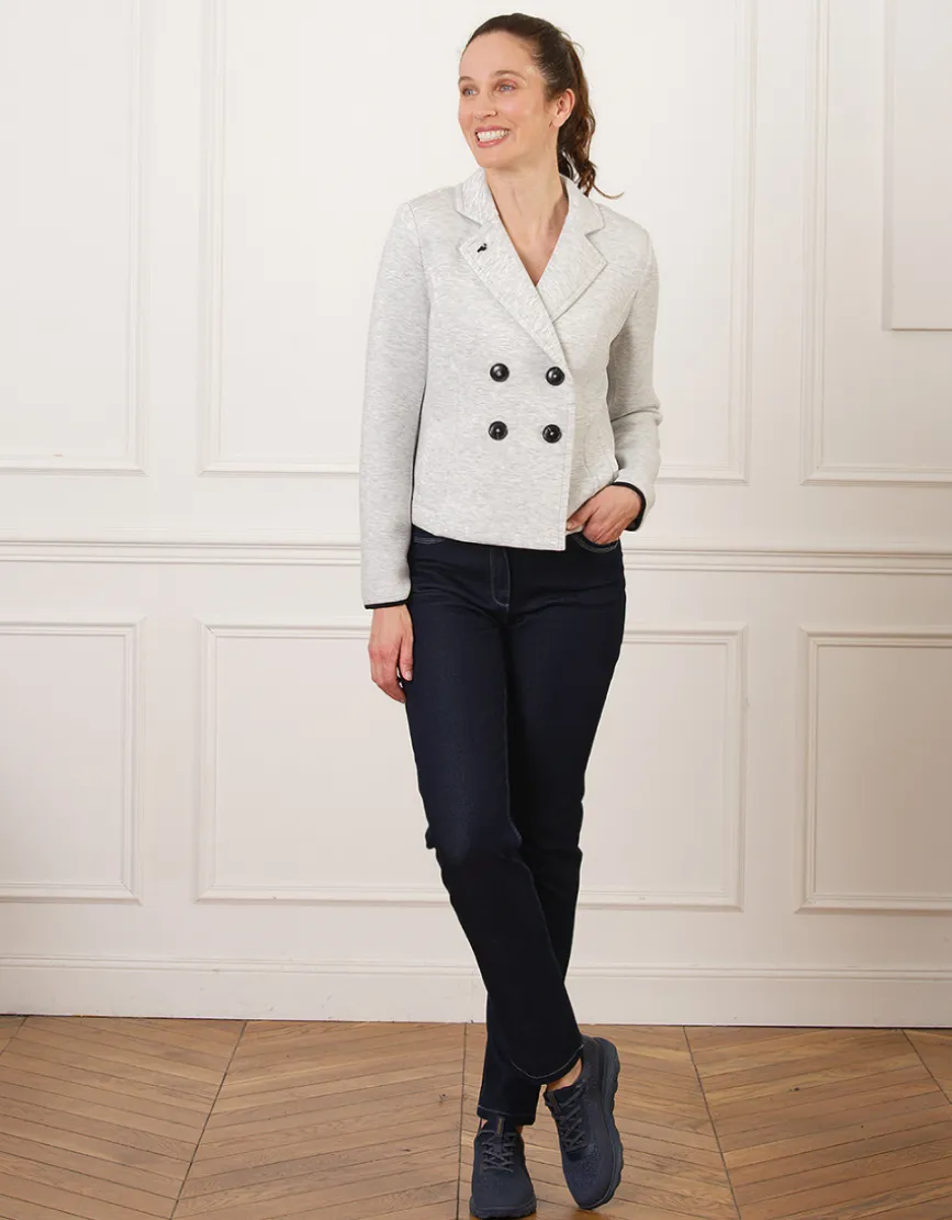 Veste molletonnée gris