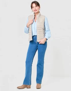 Veste sans manches beige