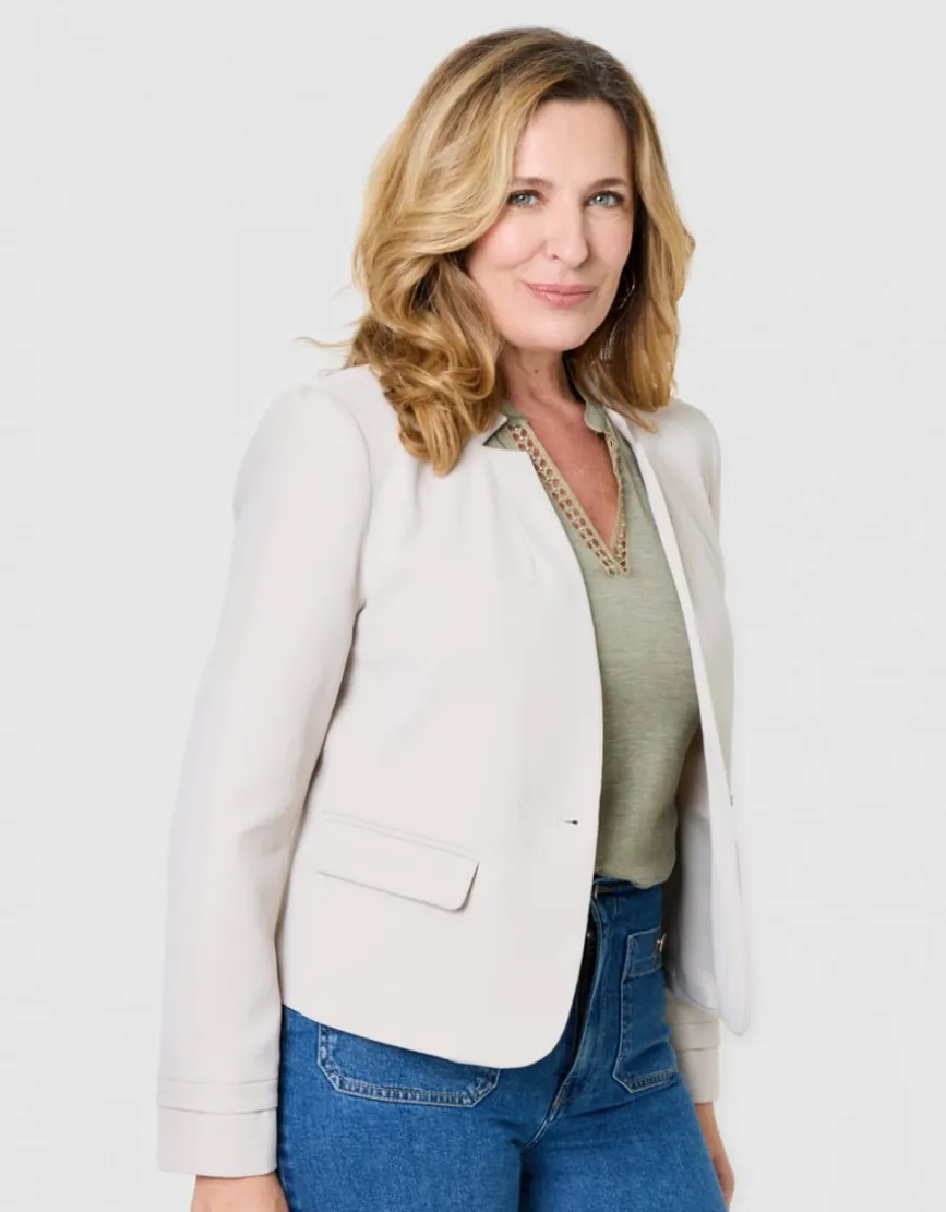 Veste tailleur beige