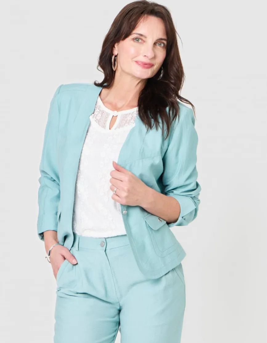Veste tailleur vert